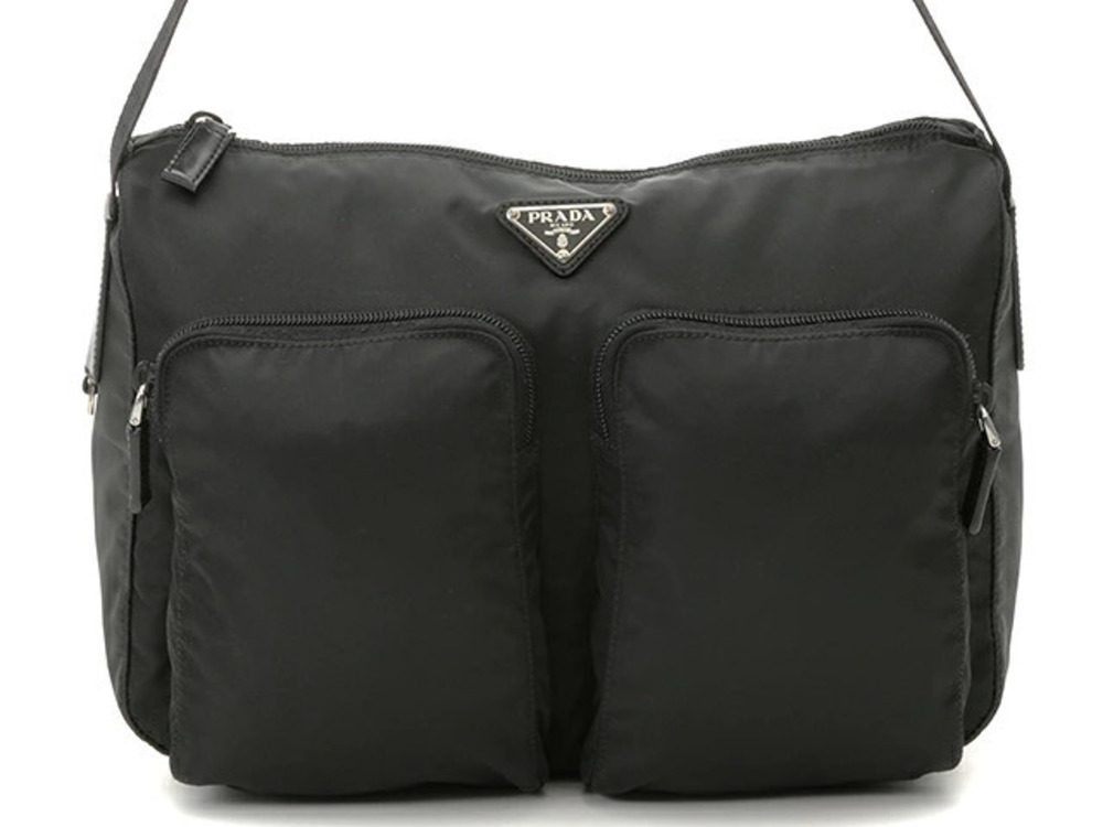 Prada Bag Shoulder Black Calfskin
